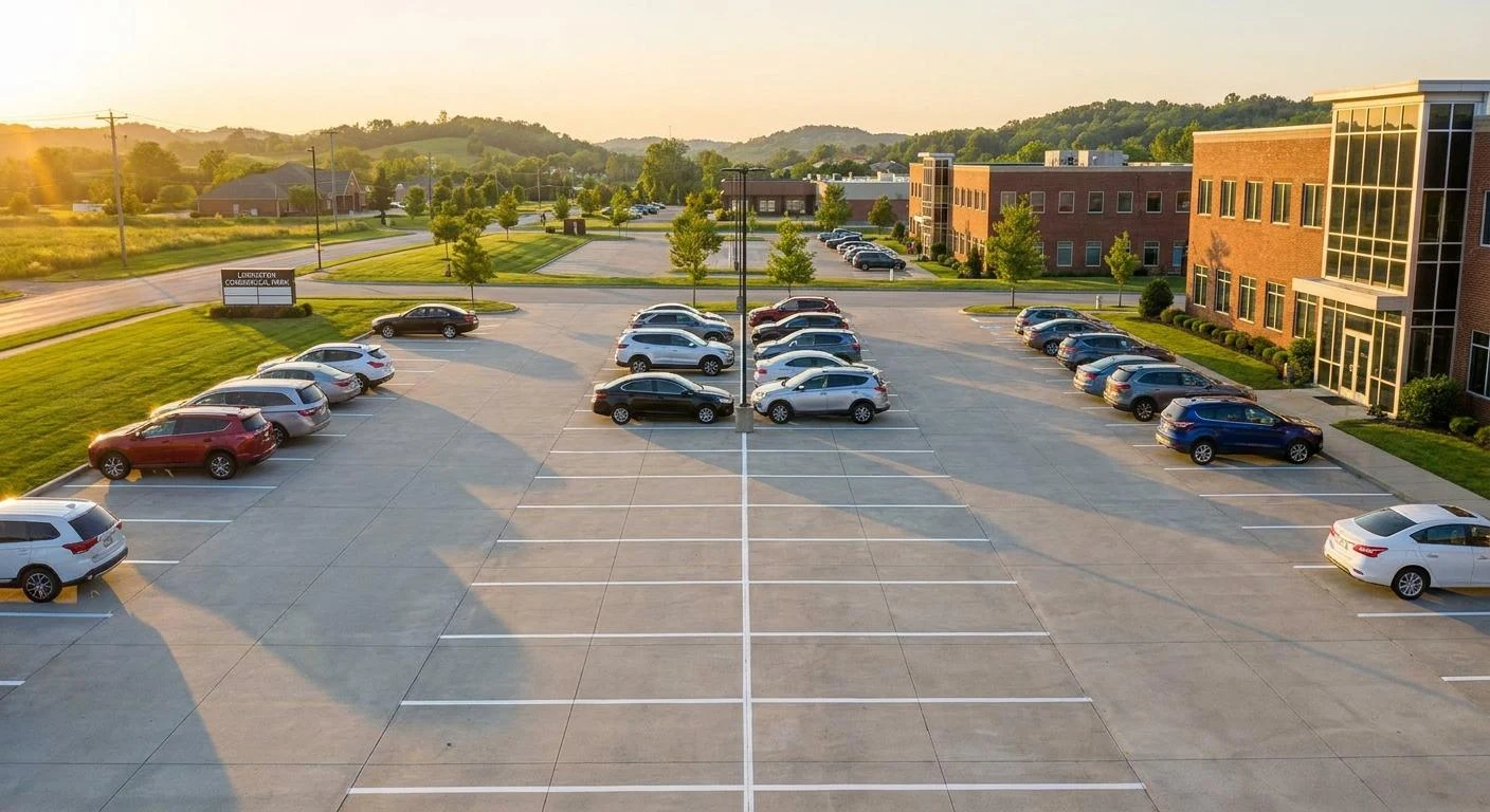 Concrete vs Asphalt Parking Lot