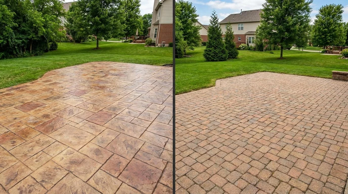 Stamped Concrete vs Pavers