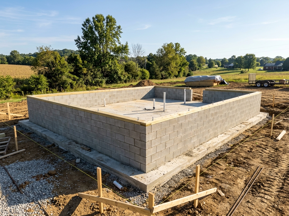 Concrete foundation work