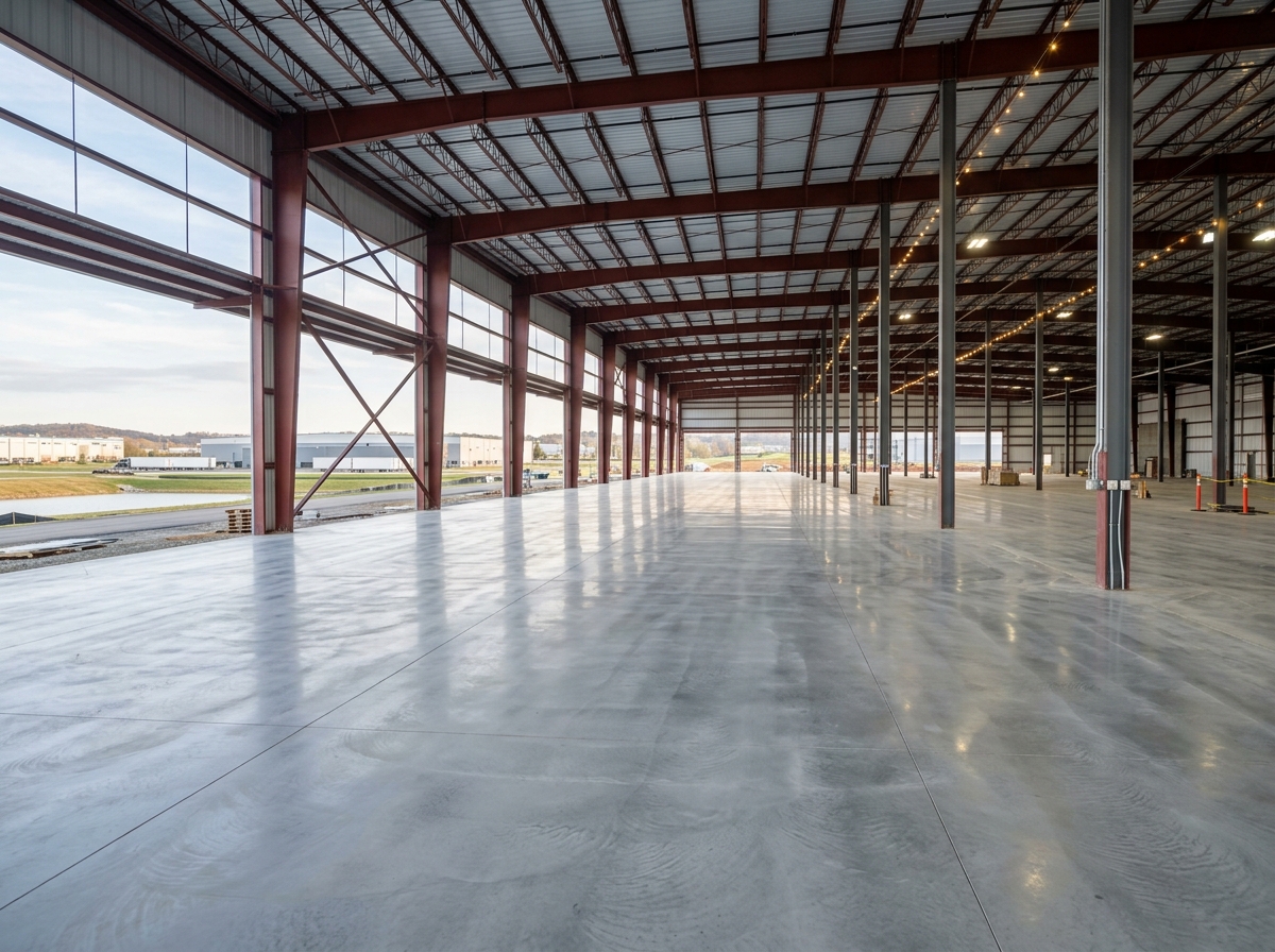 Commercial warehouse concrete project in Richmond, Kentucky