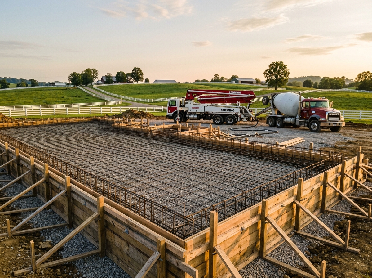 Commercial concrete foundation work in Versailles, Kentucky by CAG Enterprises