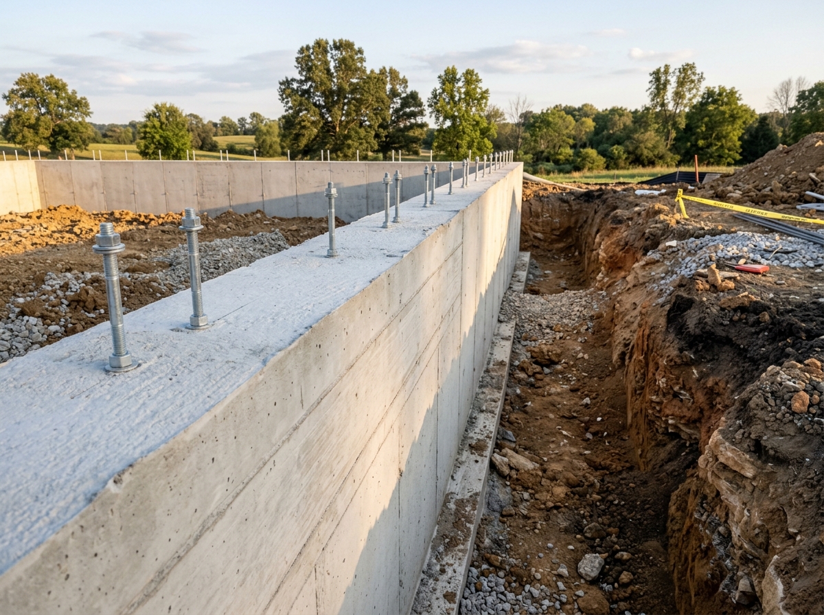 Concrete foundation detail in Nicholasville, KY