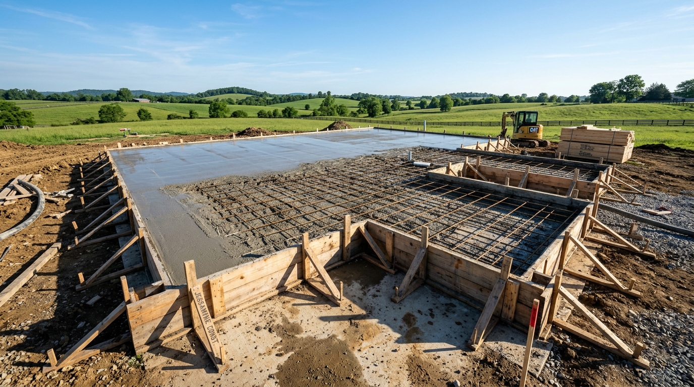 Concrete foundation work in Nicholasville, KY
