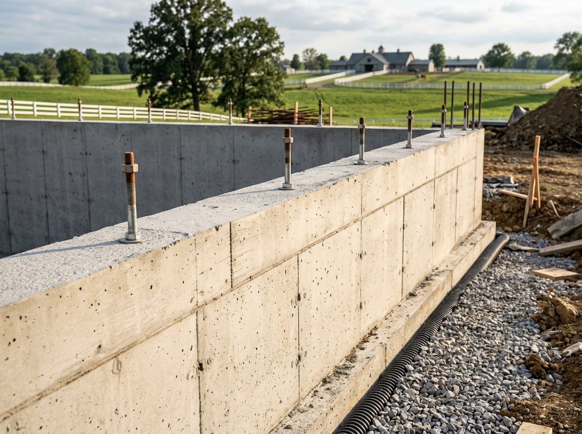 Concrete foundation detail in Versailles, KY