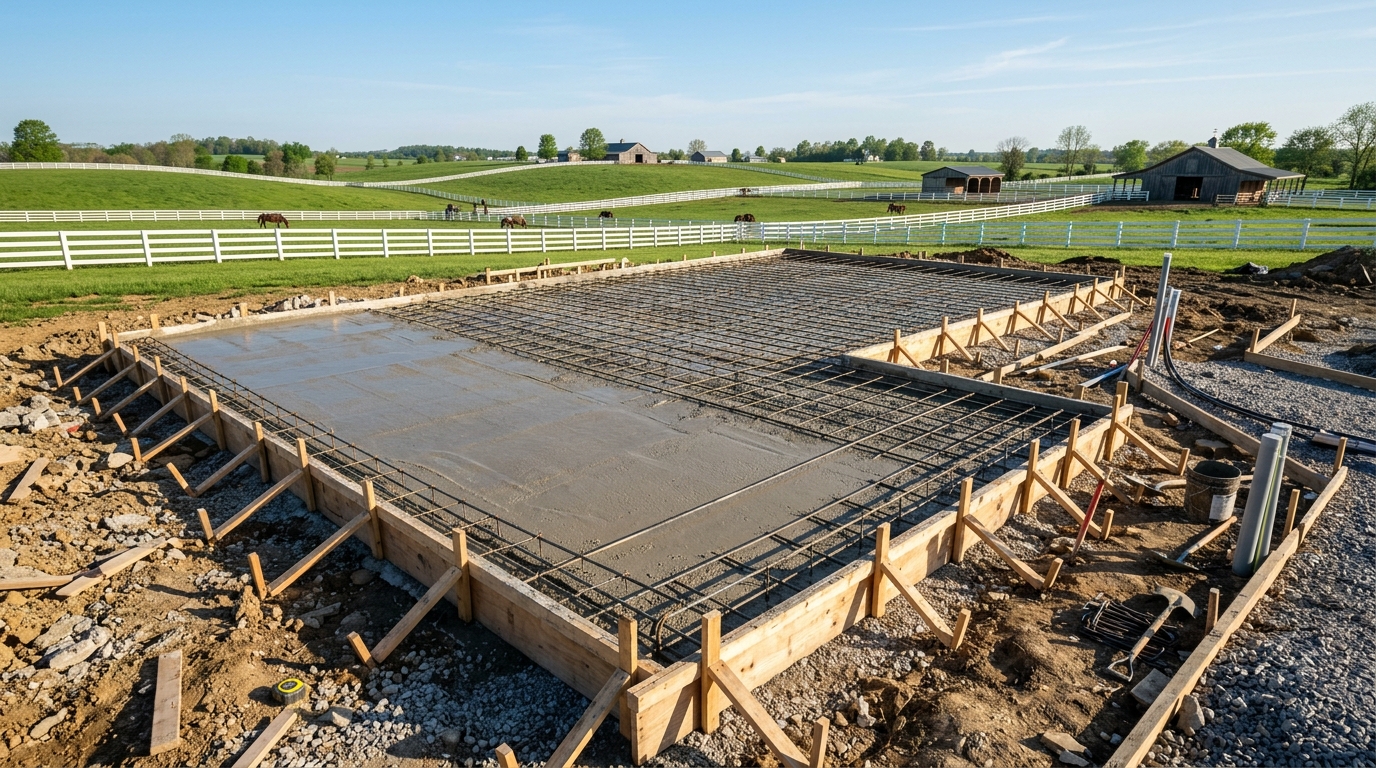 Concrete foundation work in Versailles, KY
