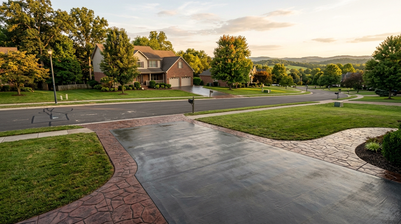 Professional concrete driveway in Richmond, Kentucky