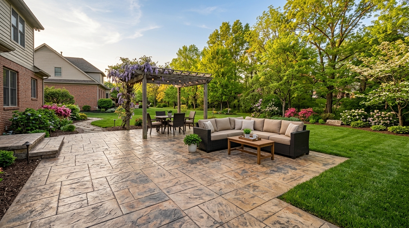 CAG Enterprises Stamped concrete patio in Richmond, KY