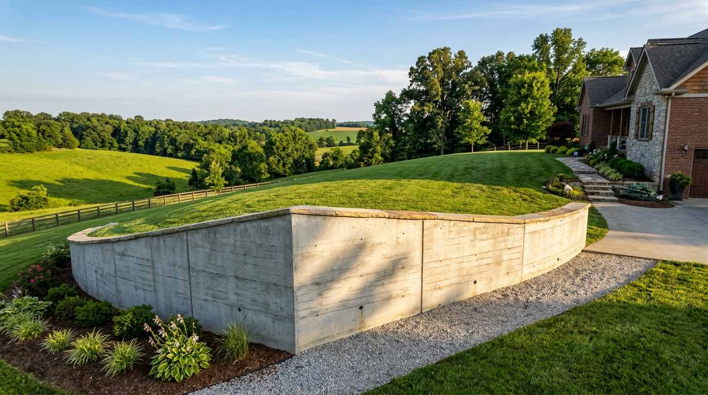 CAG Enterprises Concrete retaining wall built by CAG Enterprises in Richmond, Kentucky